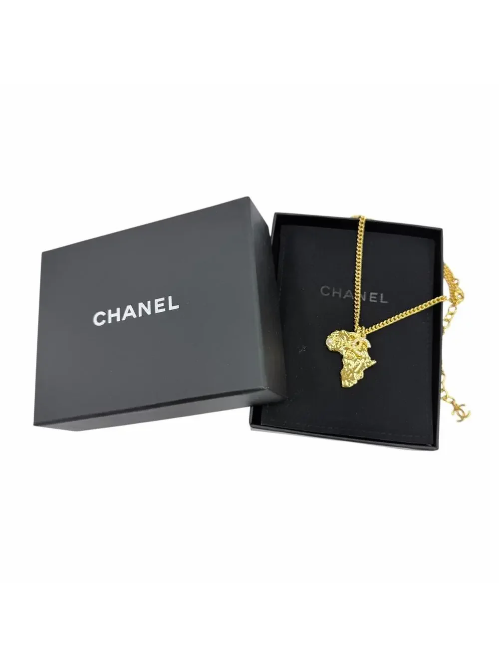 Chanel Cc Logo Pendant Necklace Gold- #357904C72B